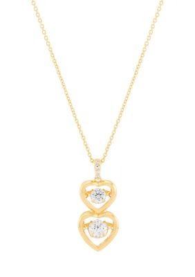 Belk & Co 3/4 ct. t.w. Lab Grown Diamond Pendant Necklace with 18'' Cable Chain in Gold Over Sterling Silver