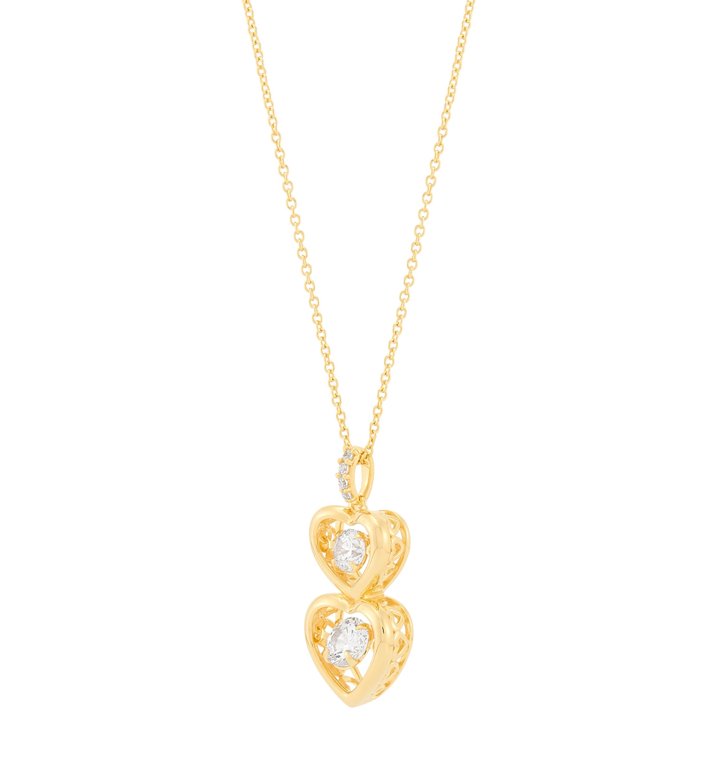 3/4 ct. t.w. Lab Grown Diamond Pendant Necklace with 18 Cable Chain in Gold Over Sterling Silver