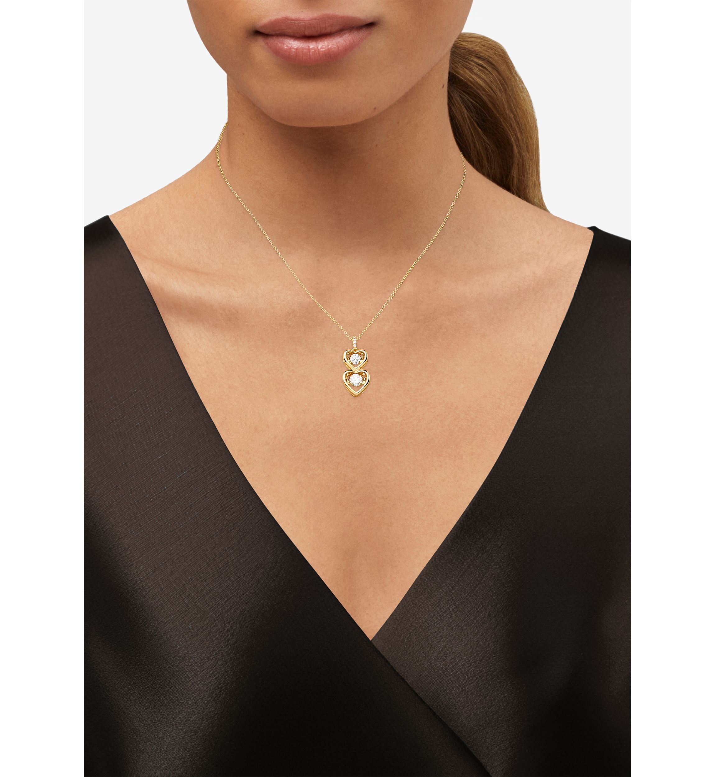 3/4 ct. t.w. Lab Grown Diamond Pendant Necklace with 18 Cable Chain in Gold Over Sterling Silver