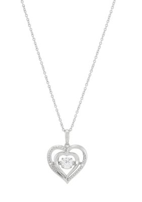 Belk & Co 1/3 ct. t.w. Lab Grown Diamond Pendant with 18" Cable Chian in Sterling Silver
