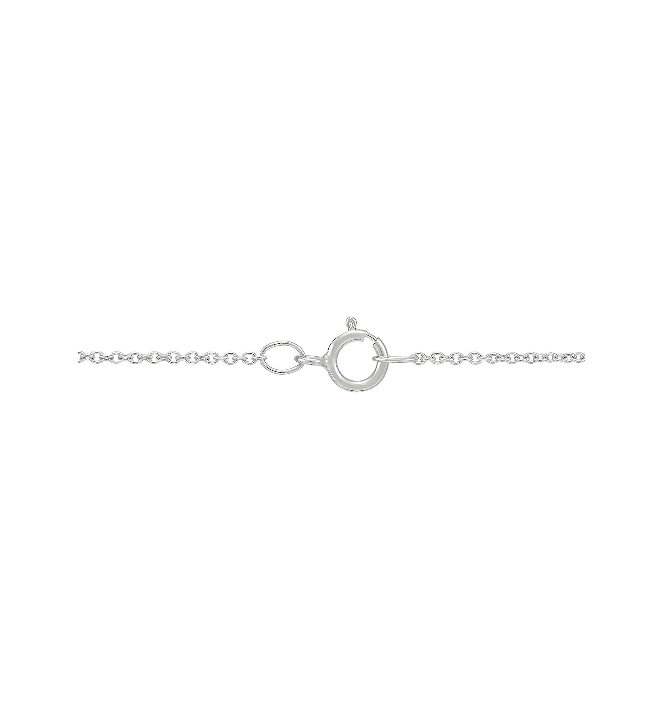 Lab Grown Ruby and Lab Grown White Sapphire Heart Pendant with 18" Cable Chain in Sterling Silver
