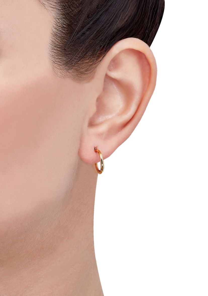  Huggie Hoops Earring in 10K Yellow Gold