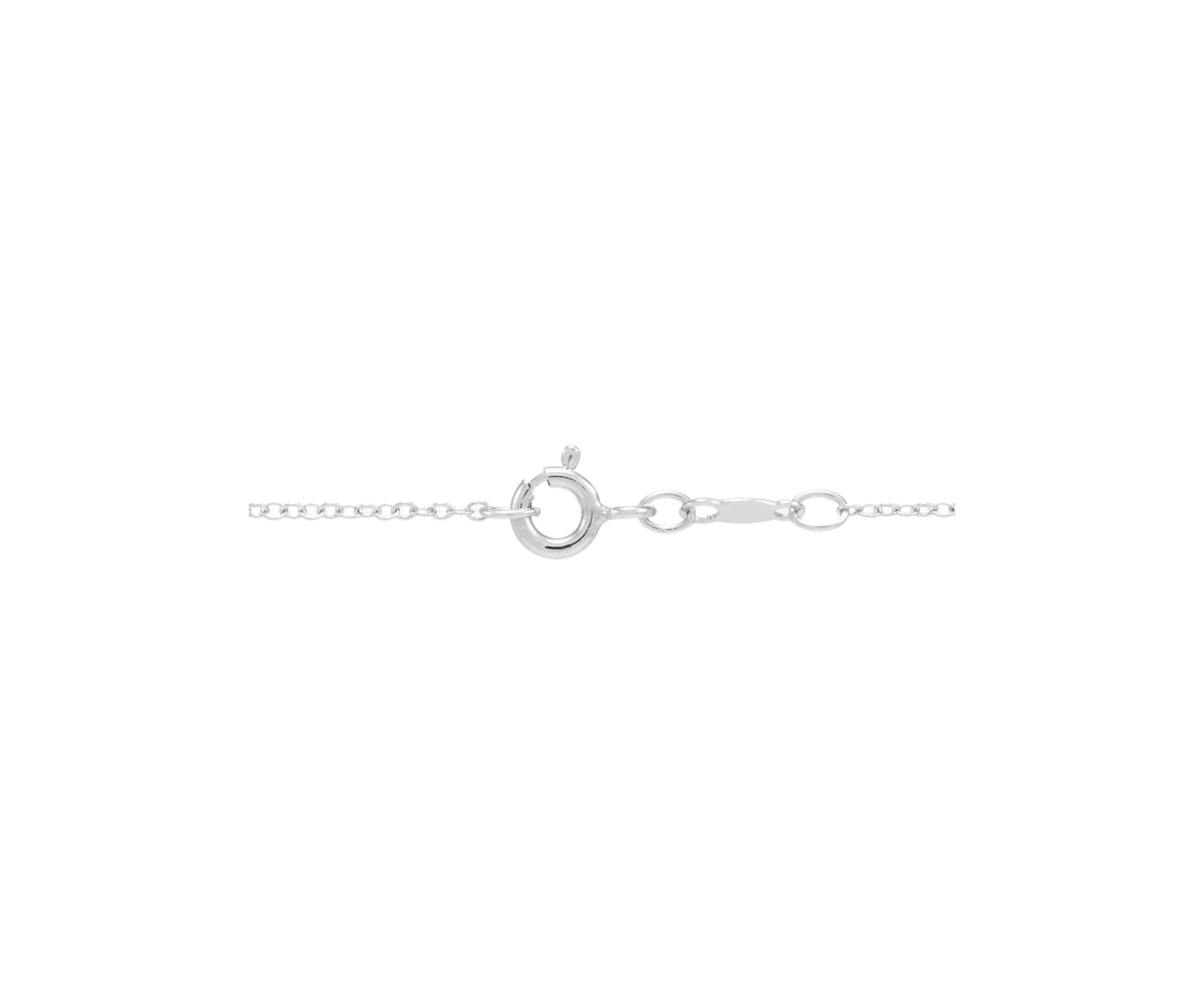 1/10 ct. t.w. Lab Grown Diamond and Lab Grown Sapphire Heart Pendant with 18" Cable Chain in Sterling Silver
