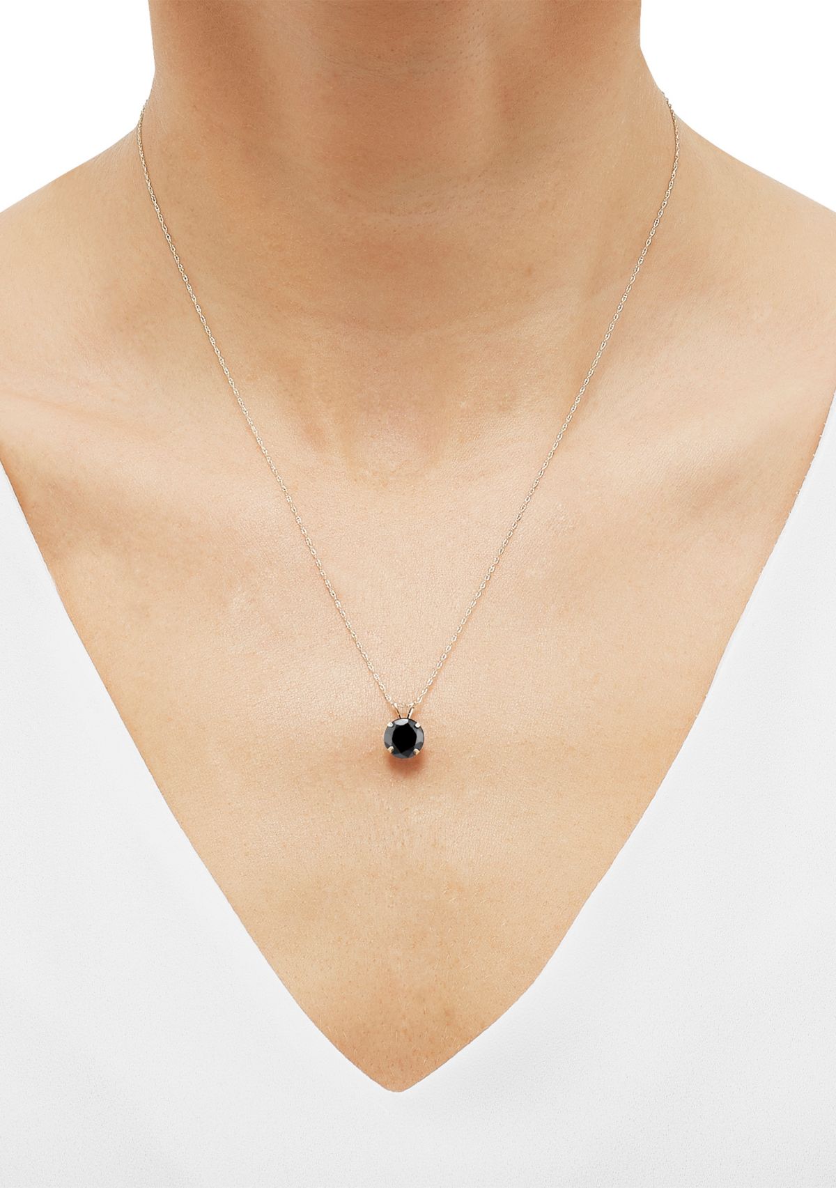 1 ct. t.w. Onyx Pendant in 10K Yellow Gold