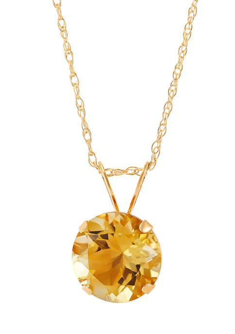 2.5 ct. t.w. Citrine Pendant Necklace in 10K Yellow Gold 
