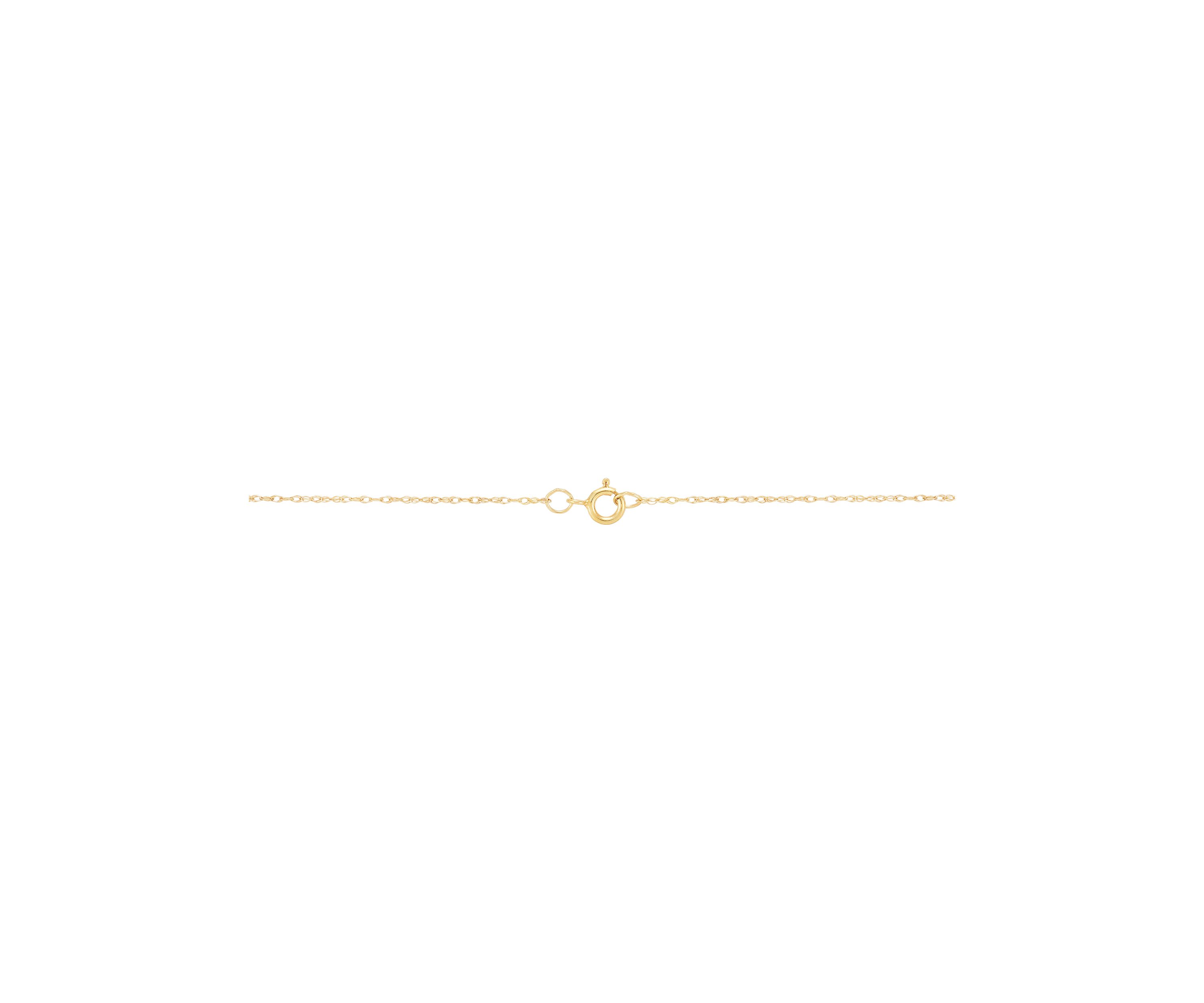 15 Millimeter Mother of Pearl Pendant with 18" Rope Chain in 10K Yellow Gold