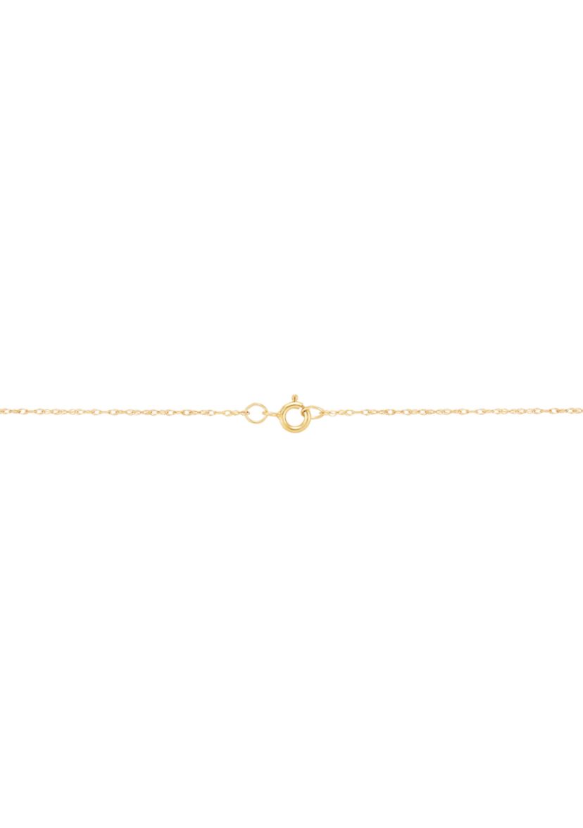 15 Millimeter Mother of Pearl Pendant with 18" Rope Chain in 10K Yellow Gold