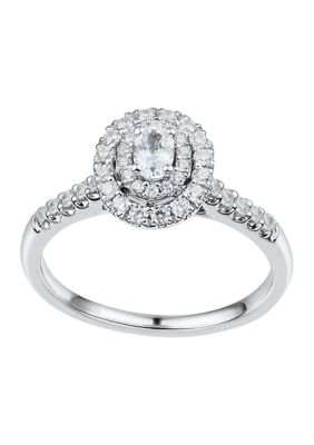 Belk & Co 1/2 Ct. T.w. Diamond Engagement Ring In 14K White Gold