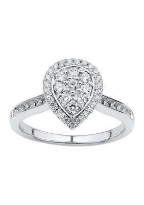 Belk & Co 3/8 Ct. T.w. Diamond Engagement Ring In 10K White Gold