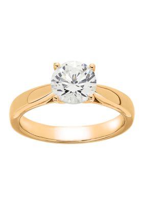Belk & Co Grown With Love 1 1/2 Ct. T.w. Lab Grown Diamond Solitaire Ring In 14K Yellow Gold, 7 -  0032964126175