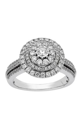 Belk & Co My Forever 1 Ct. T.w. Diamond Composite Engagement Ring In 10K White Gold