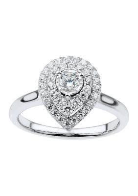 Belk & Co 1/2 Ct. T.w. Diamond Engagement Ring In 10K White Gold