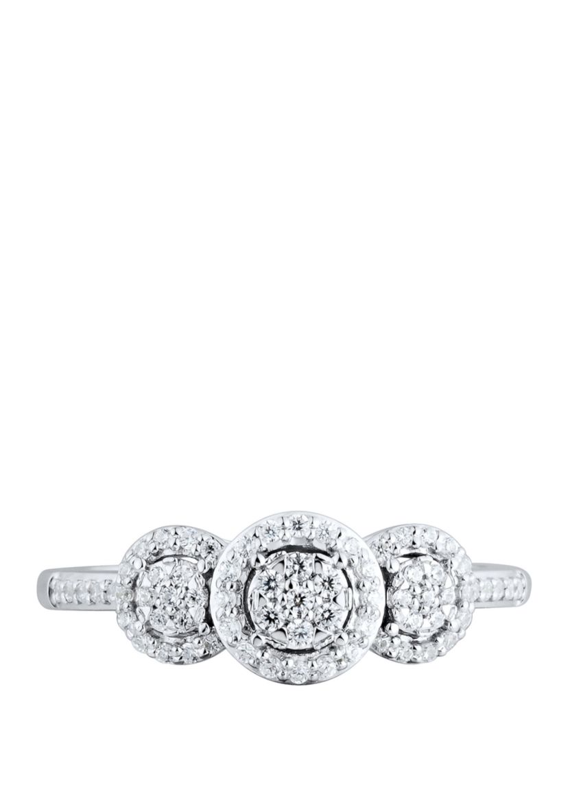My Forever 1/4 ct. t.w. Diamond Bridal Ring in Sterling Silver 
