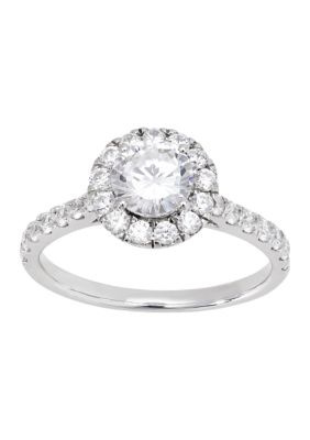 Belk & Co Grown With Love 1 1/2 Ct. T.w. Lab Grown Diamond Engagement Ring In 14K White Gold