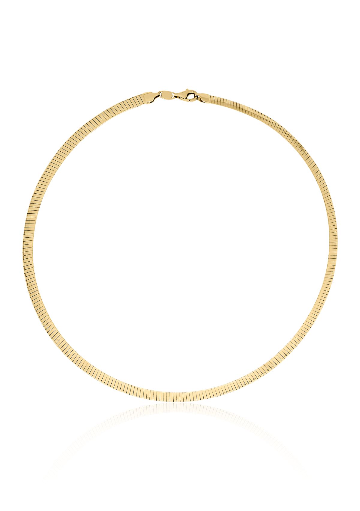 Reversible Choker Necklace in 10k Yellow Gold and Sterling Silver