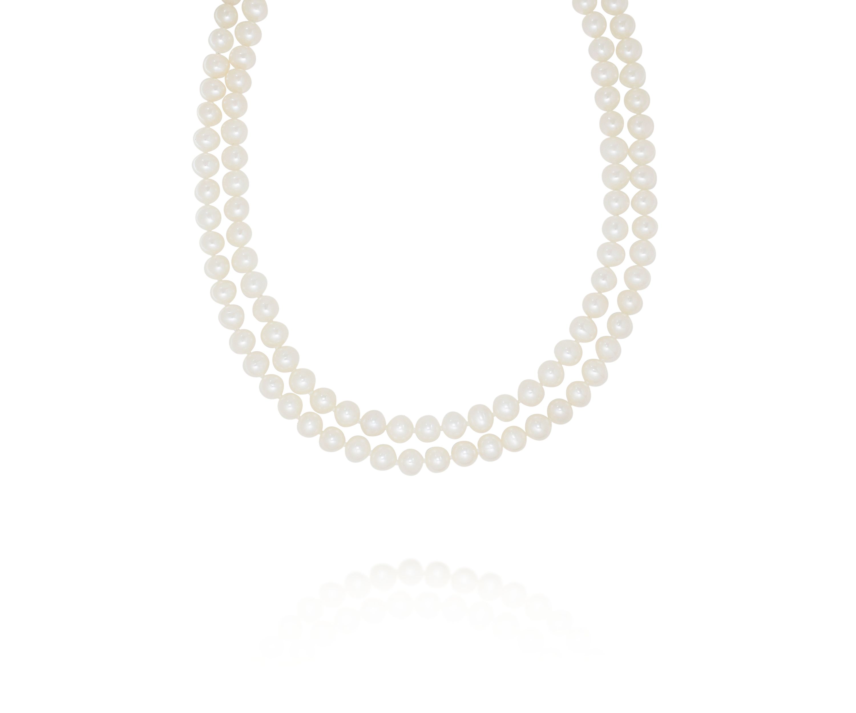 Freshwater Pearl Necklace in 14k Yellow Gold
