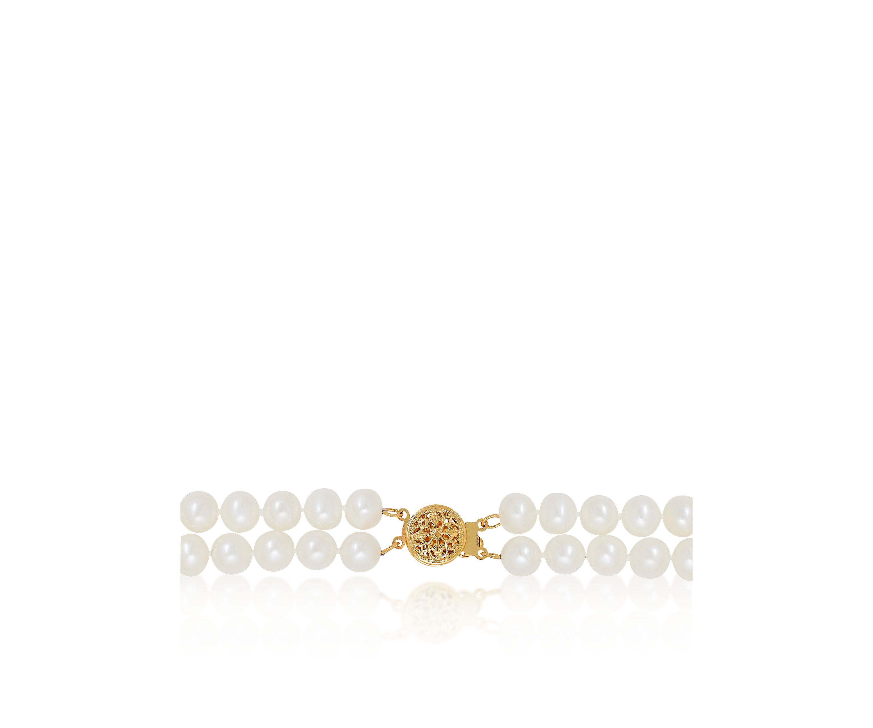 Freshwater Pearl Necklace in 14k Yellow Gold