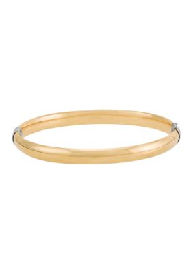 Belk & Co Hinge Bangle in 10K Yellow Gold over Sterling Silver