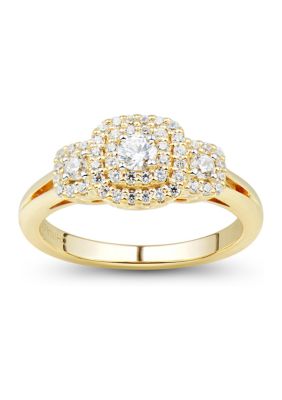 Belk & Co. Created Ruby & Diamond Ring in 10K Yellow Gold | belk