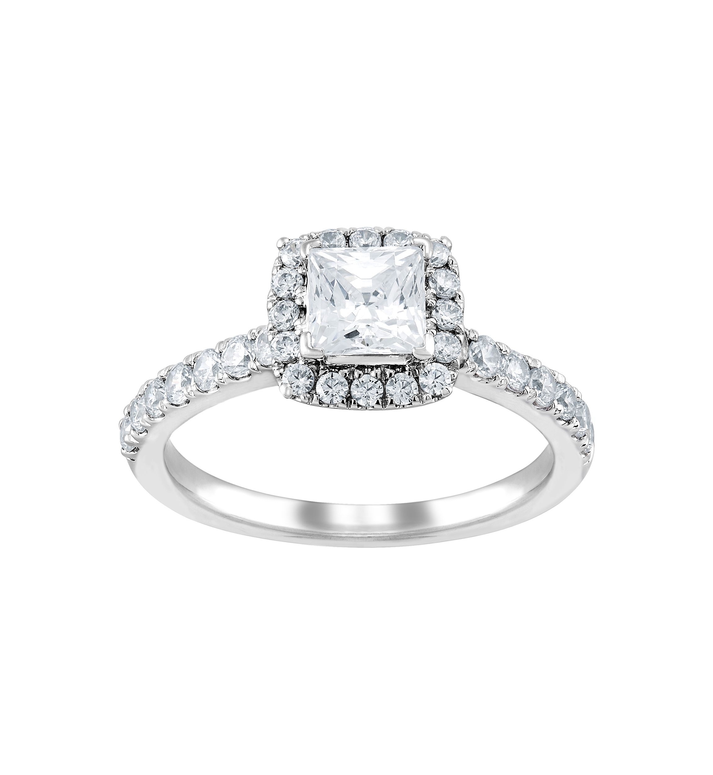Grown With Love 1.25 ct. t.w. Lab Created Diamond Halo Ring in 14K White Gold 