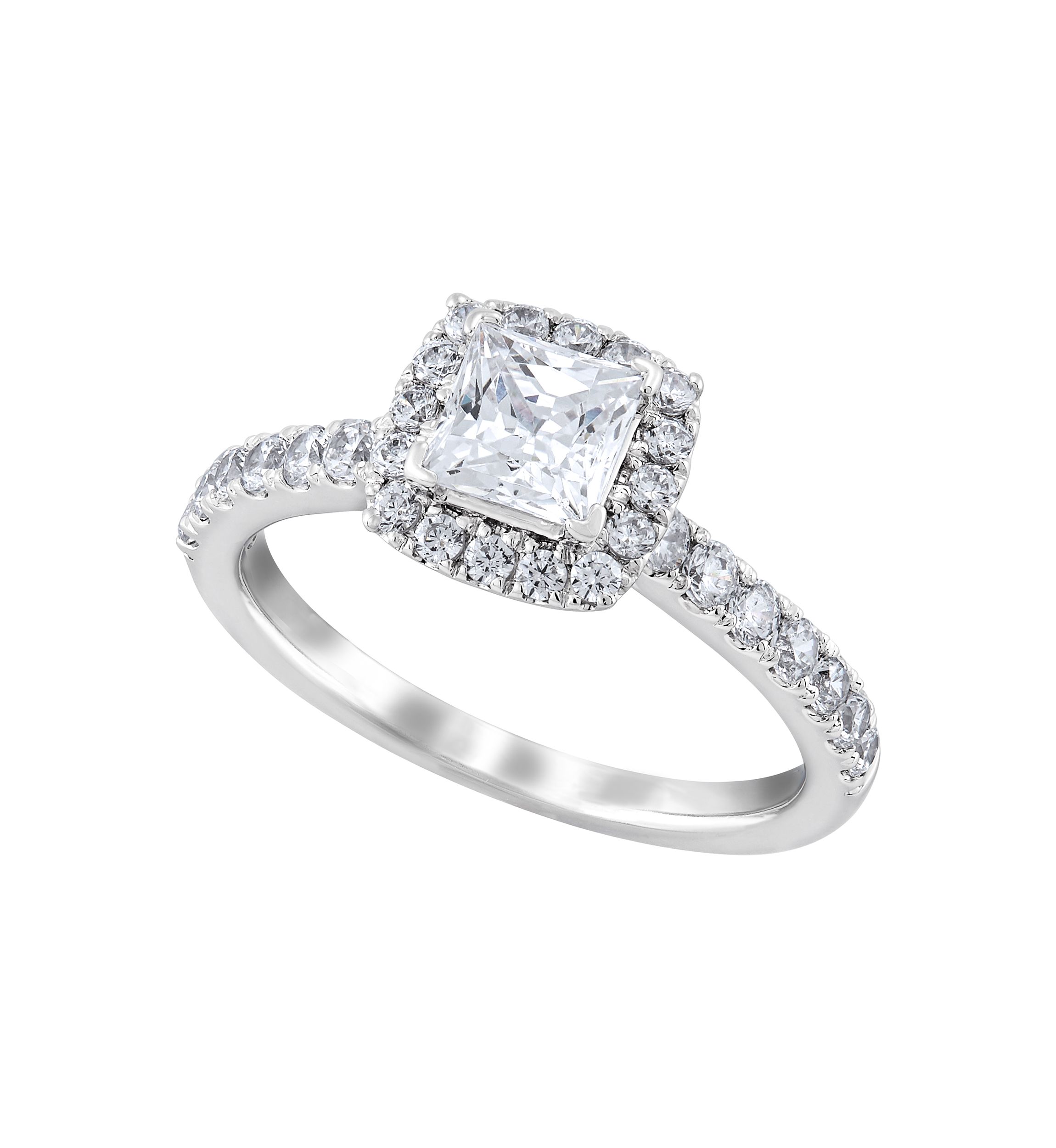 Grown With Love 1.25 ct. t.w. Lab Created Diamond Halo Ring in 14K White Gold 