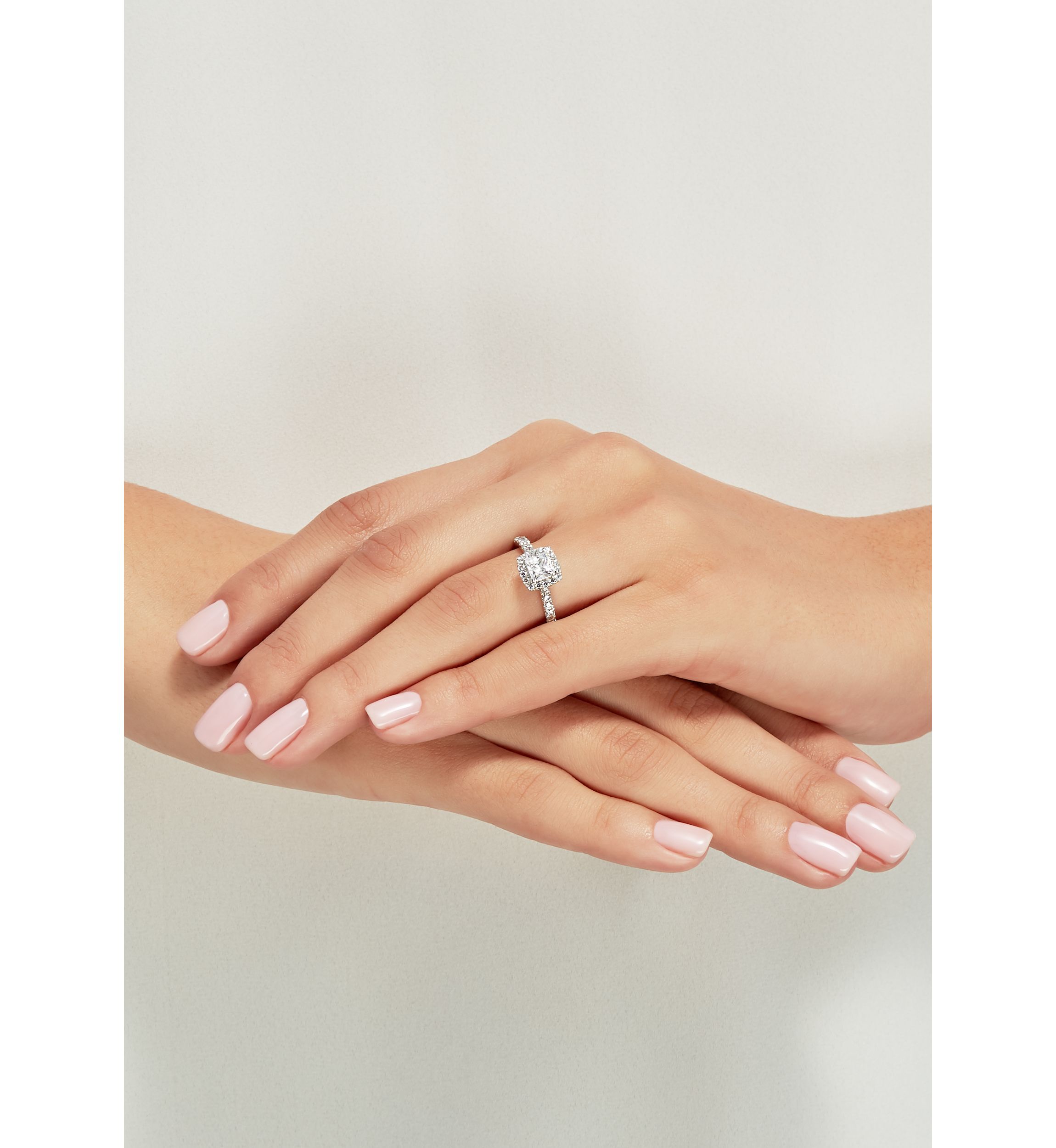 Grown With Love 1.25 ct. t.w. Lab Created Diamond Halo Ring in 14K White Gold 