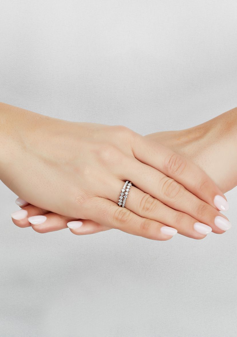 1/2 ct. t.w. Lab Grown Diamond Ring in Sterling Silver
