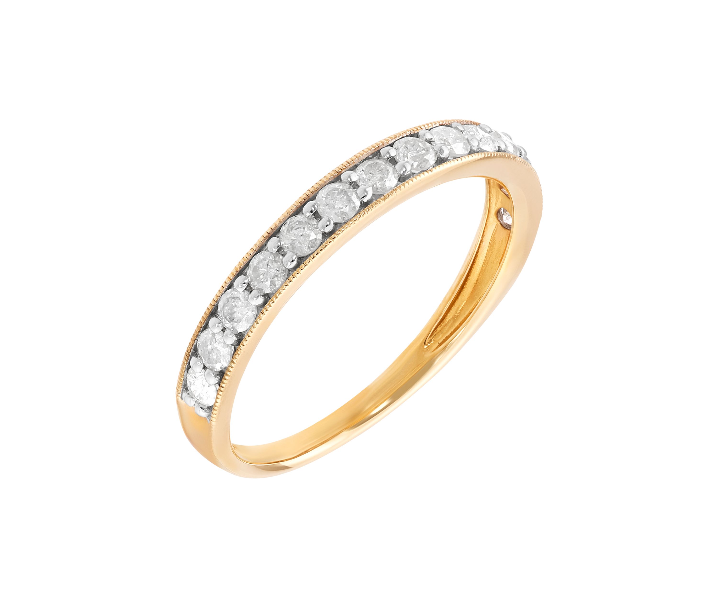 1/2 ct. t.w. Lab Grown Diamond Band Ring in 10K Yellow Gold