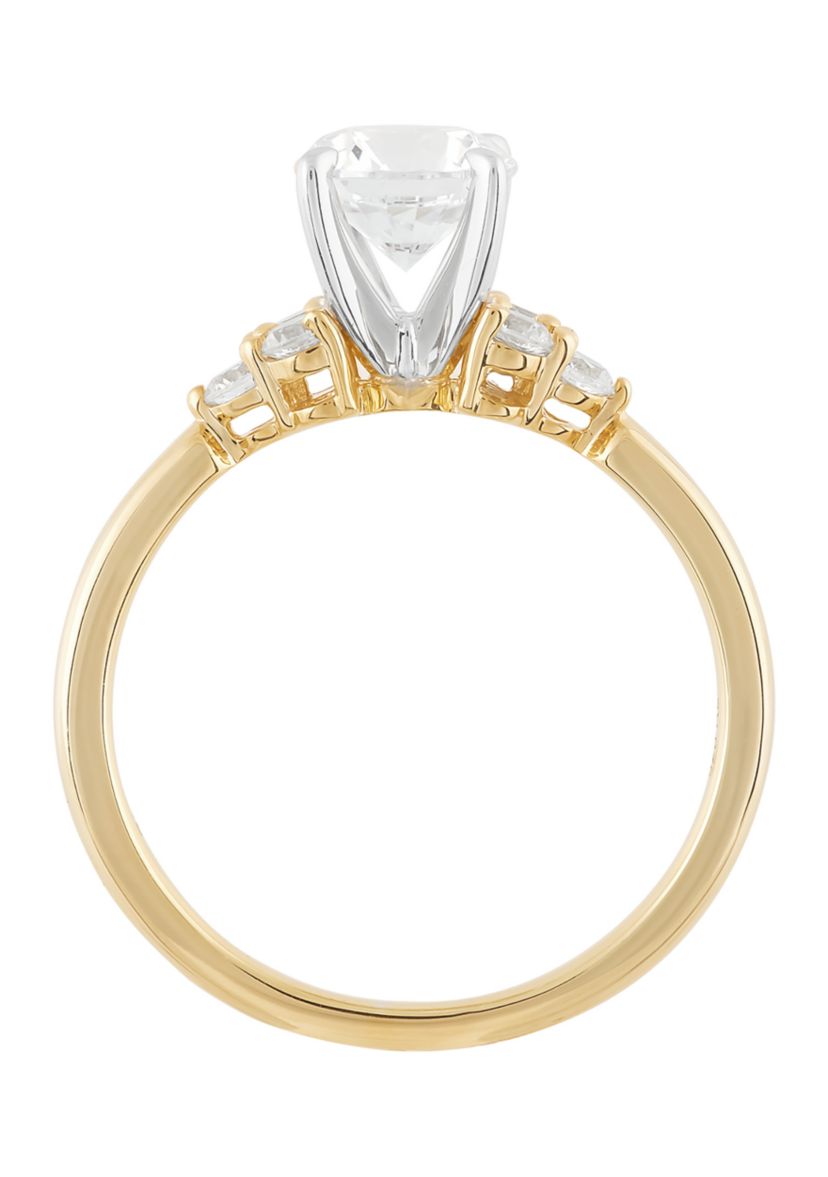 Lab Created 1.25 ct. t.w. Diamond Ring in 14K Yellow and White Gold