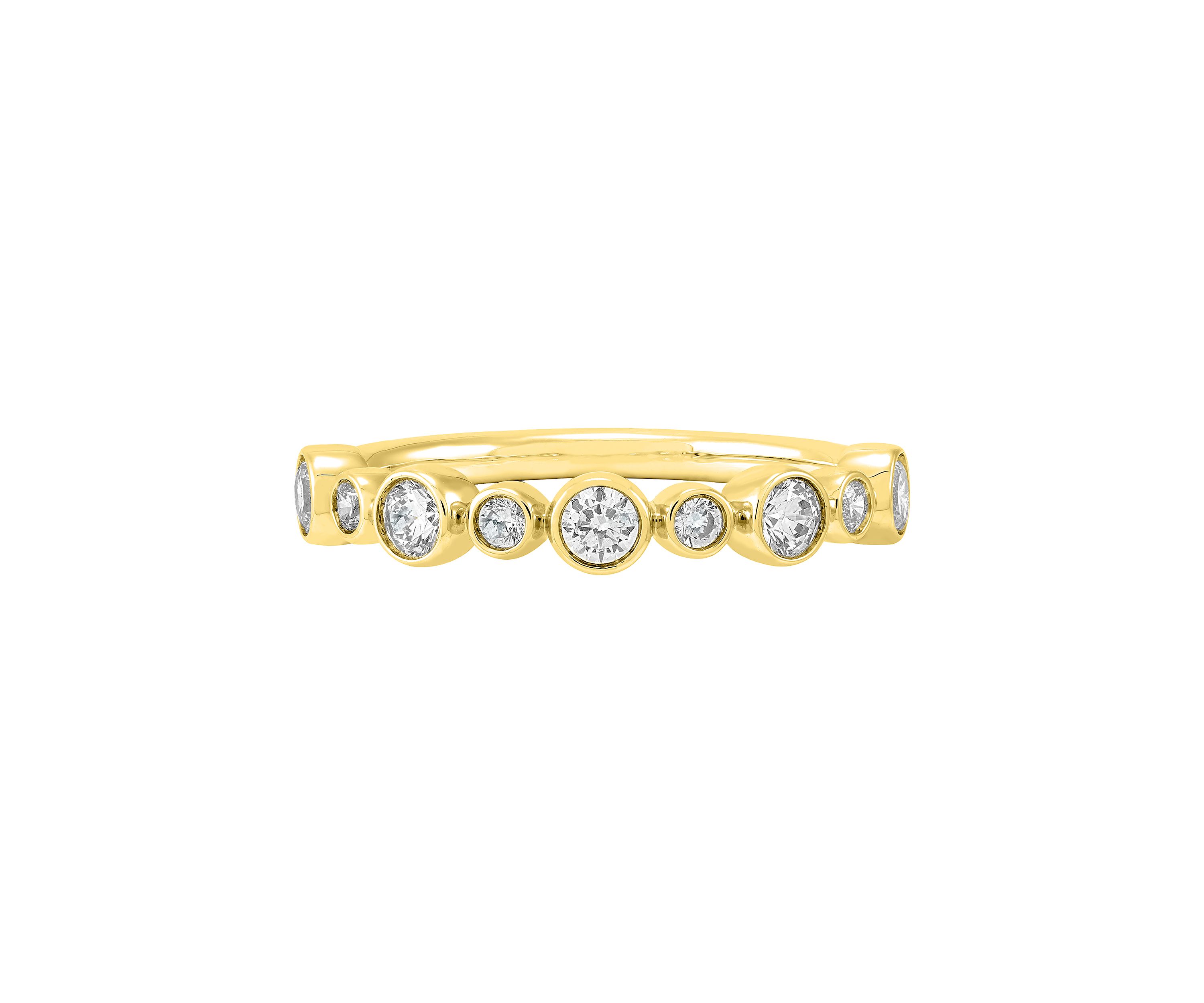 1/2 ct. t.w. Lab Grown Diamond Band Ring in 10K Yellow Gold
