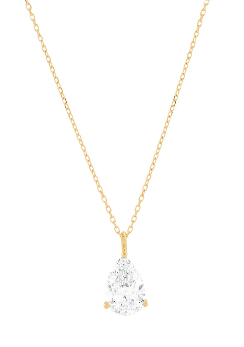 2 ct. t.w. Lab Grown Diamond Pendant Necklace with 18" Cable Chain in 14K Yellow Gold