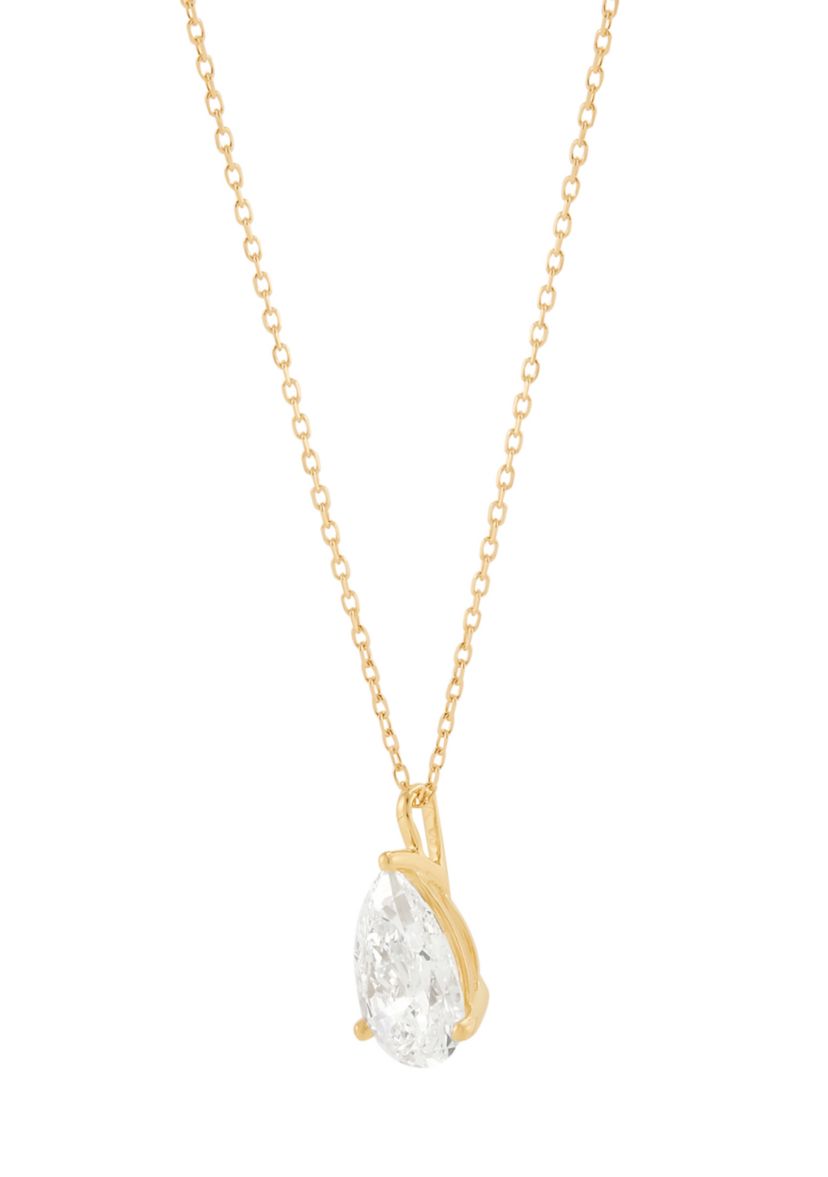 2 ct. t.w. Lab Grown Diamond Pendant Necklace with 18" Cable Chain in 14K Yellow Gold