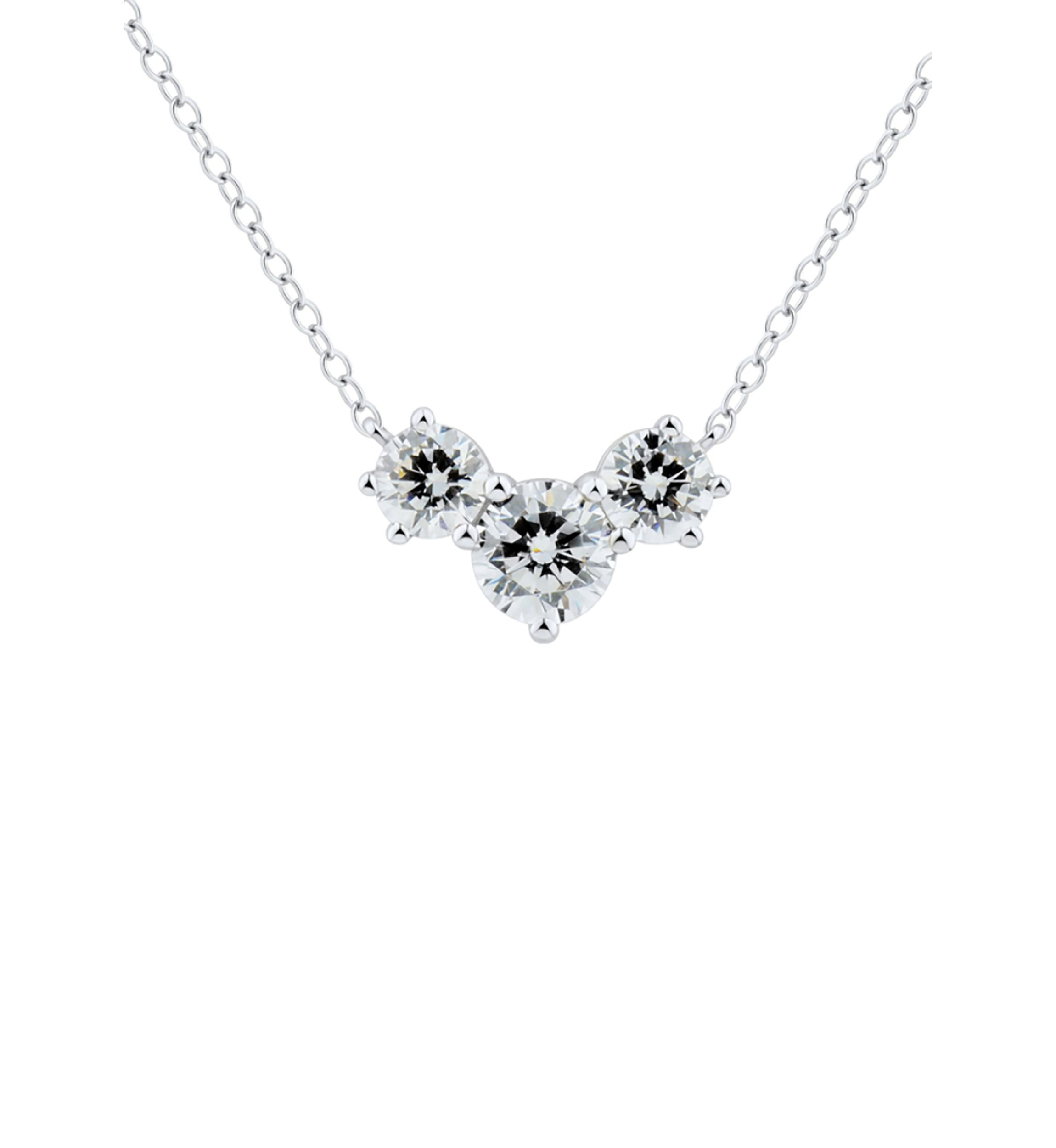 1.03 ct. t.w. Diamond Necklace in 10K White Gold