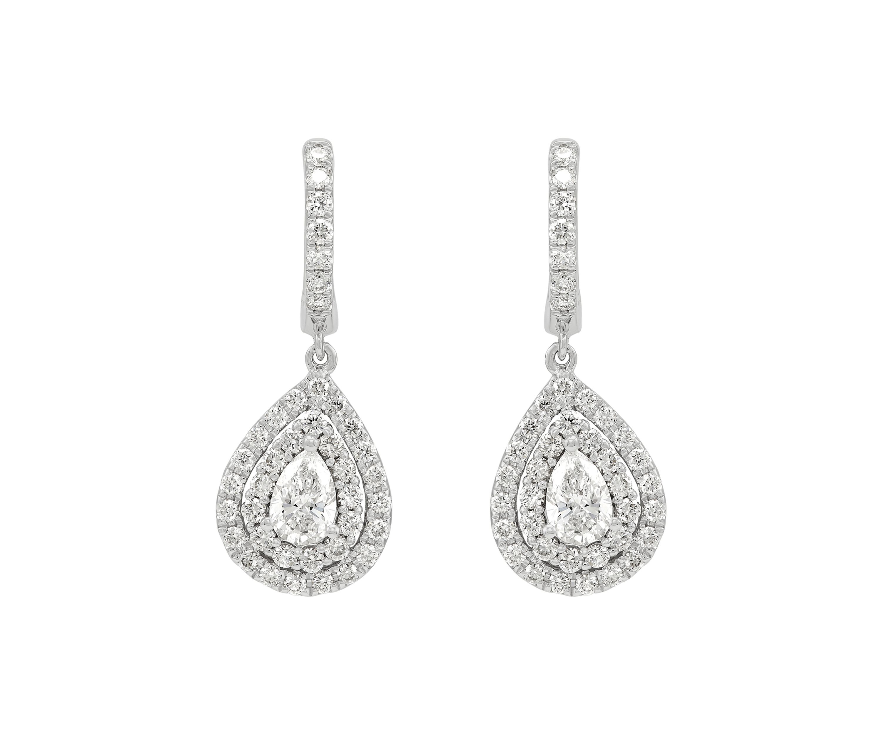 1.5 ct. t.w. Lab Created Diamond Earrings in 10K White Gold