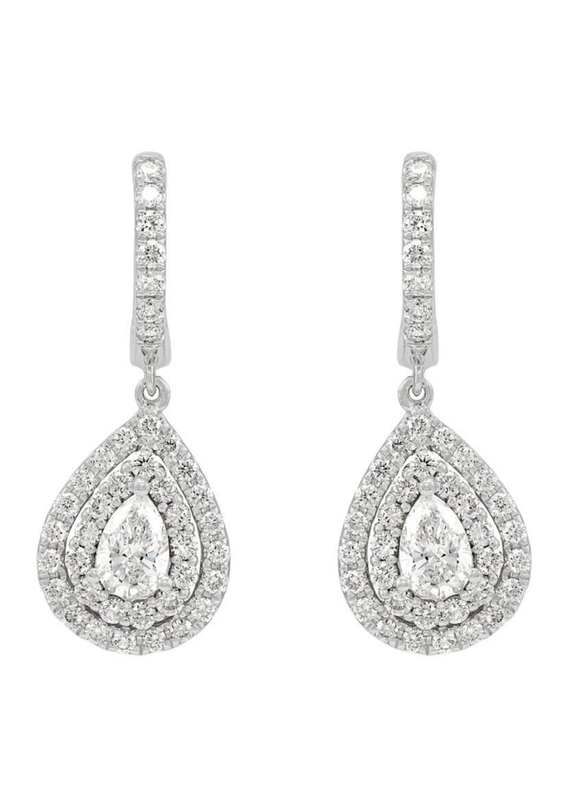 1.5 ct. t.w. Lab Created Diamond Earrings in 10K White Gold