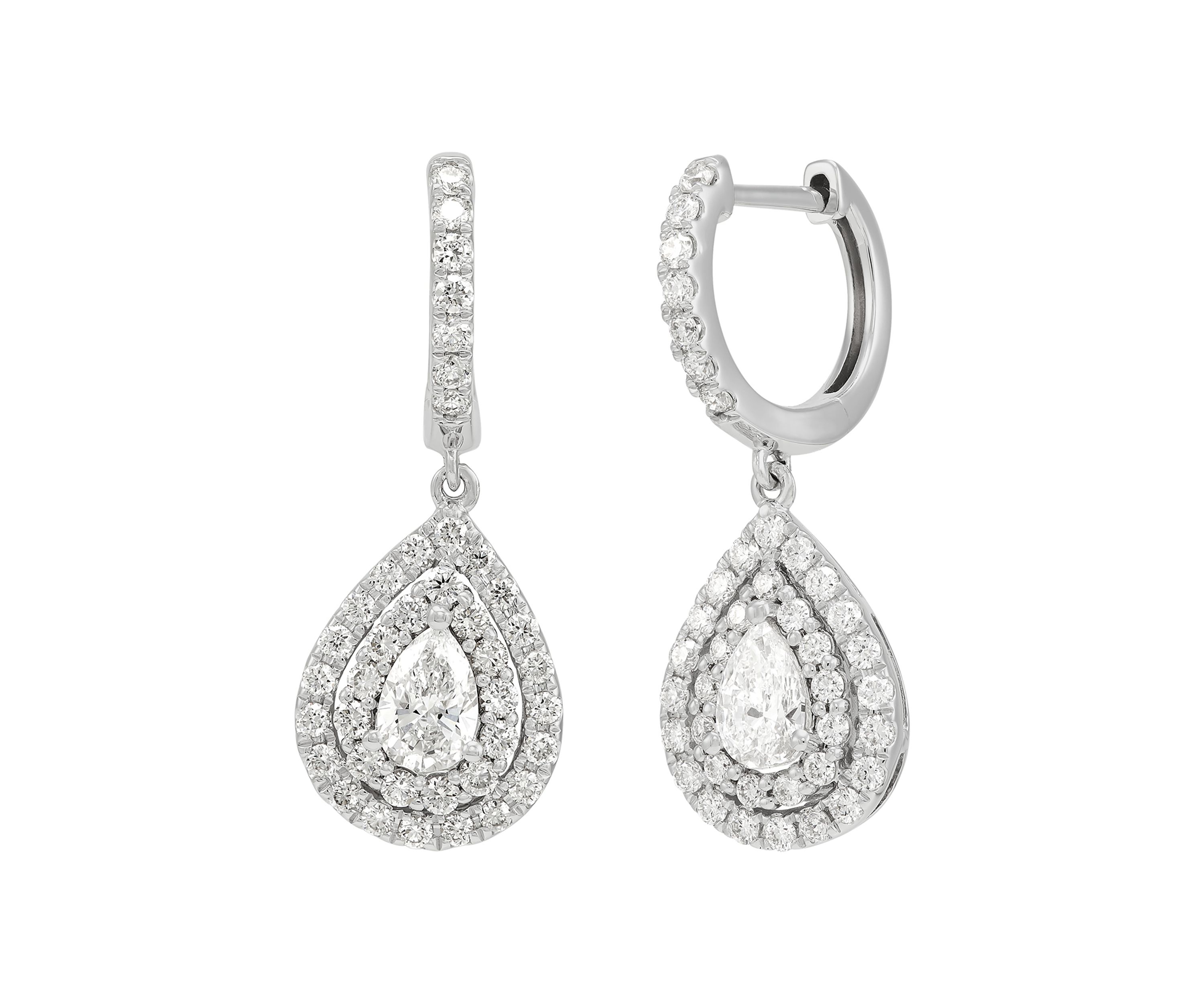 1.5 ct. t.w. Lab Created Diamond Earrings in 10K White Gold
