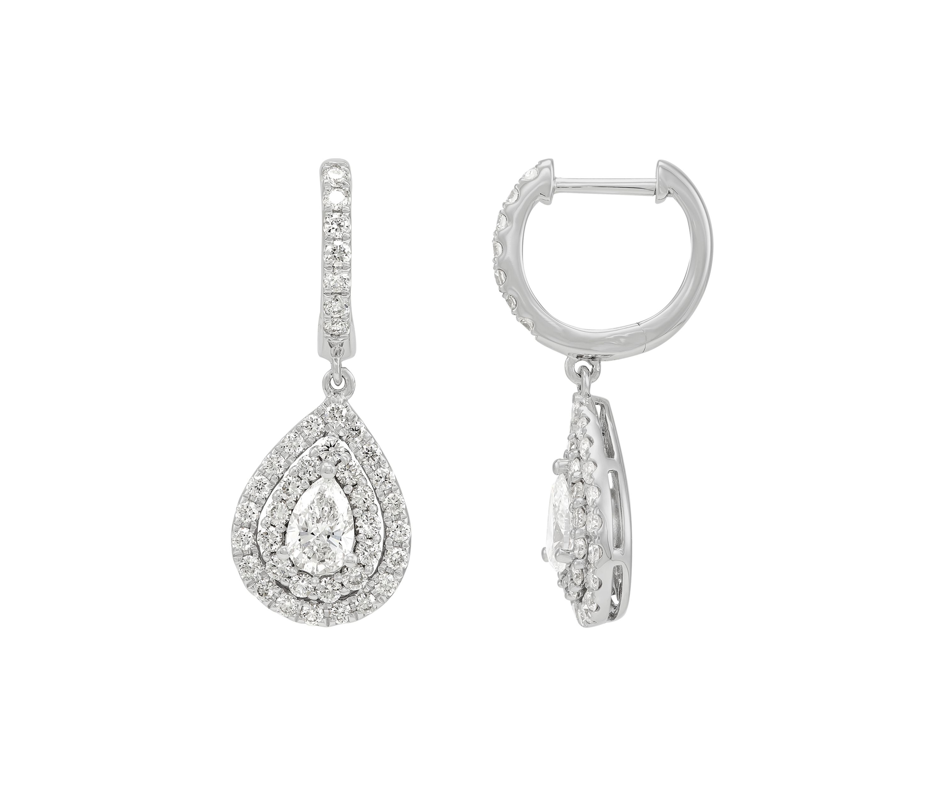1.5 ct. t.w. Lab Created Diamond Earrings in 10K White Gold