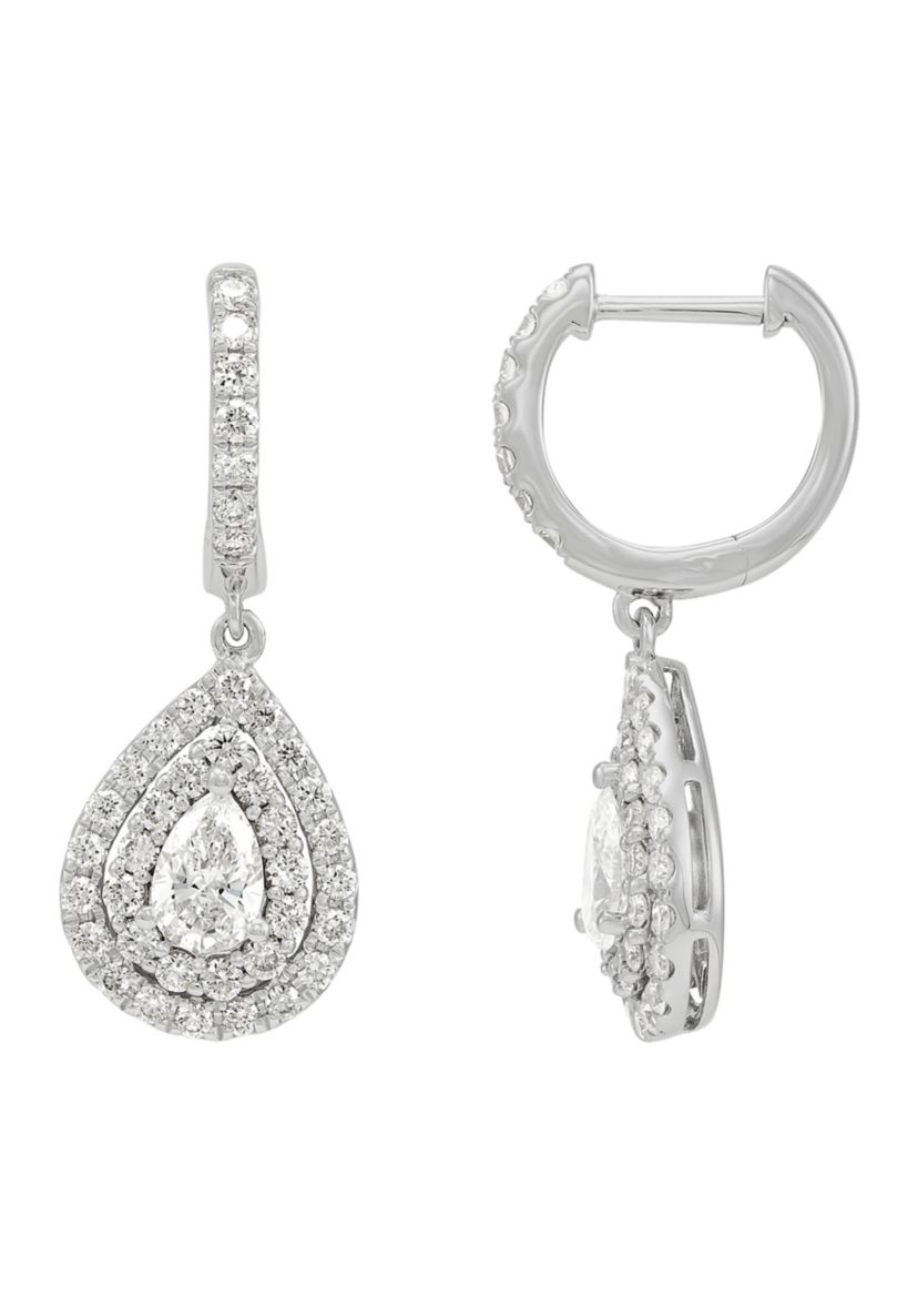 1.5 ct. t.w. Lab Created Diamond Earrings in 10K White Gold