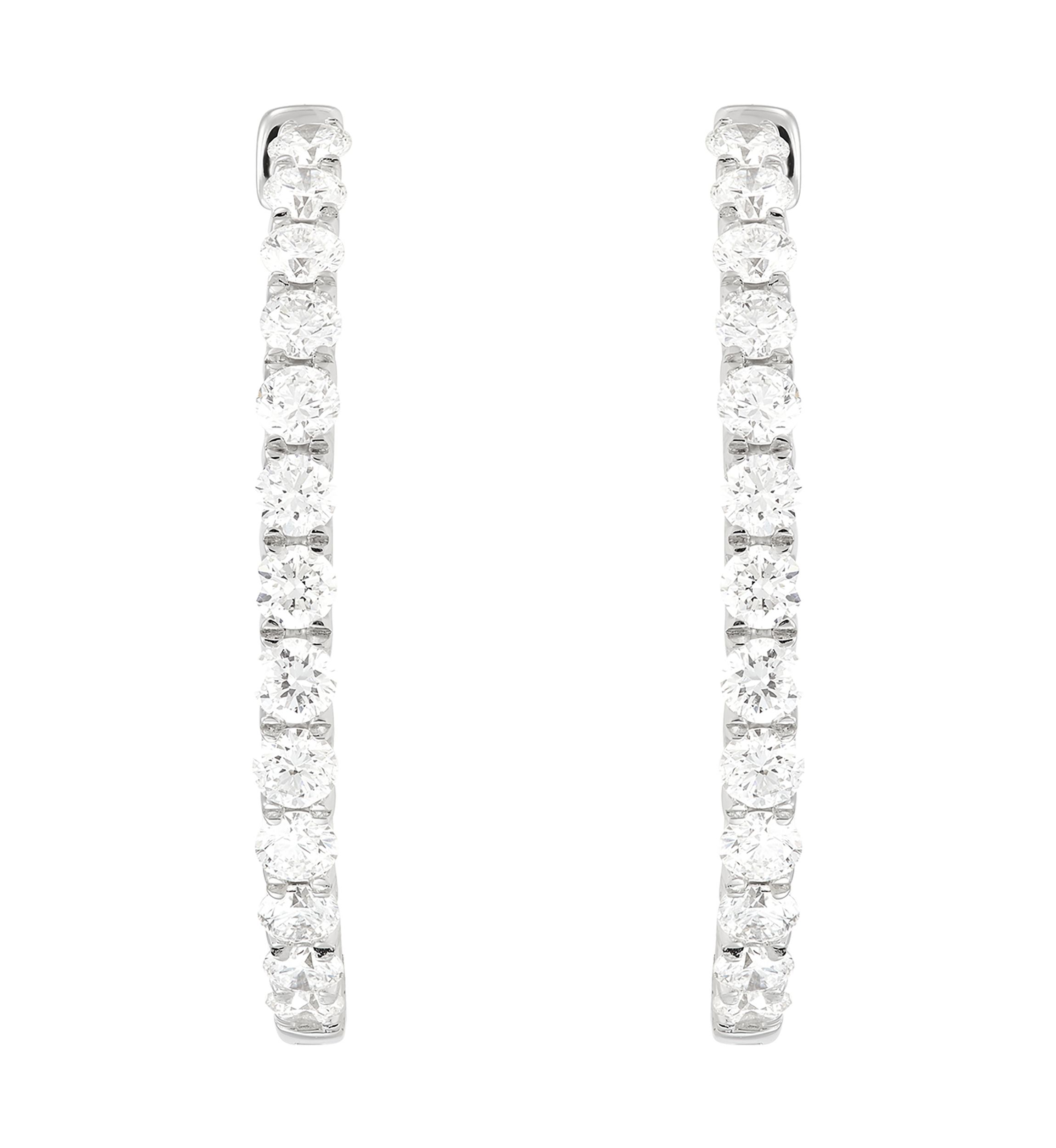 2 ct. t.w. Lab Created Diamond Earrings in 10K White Gold 