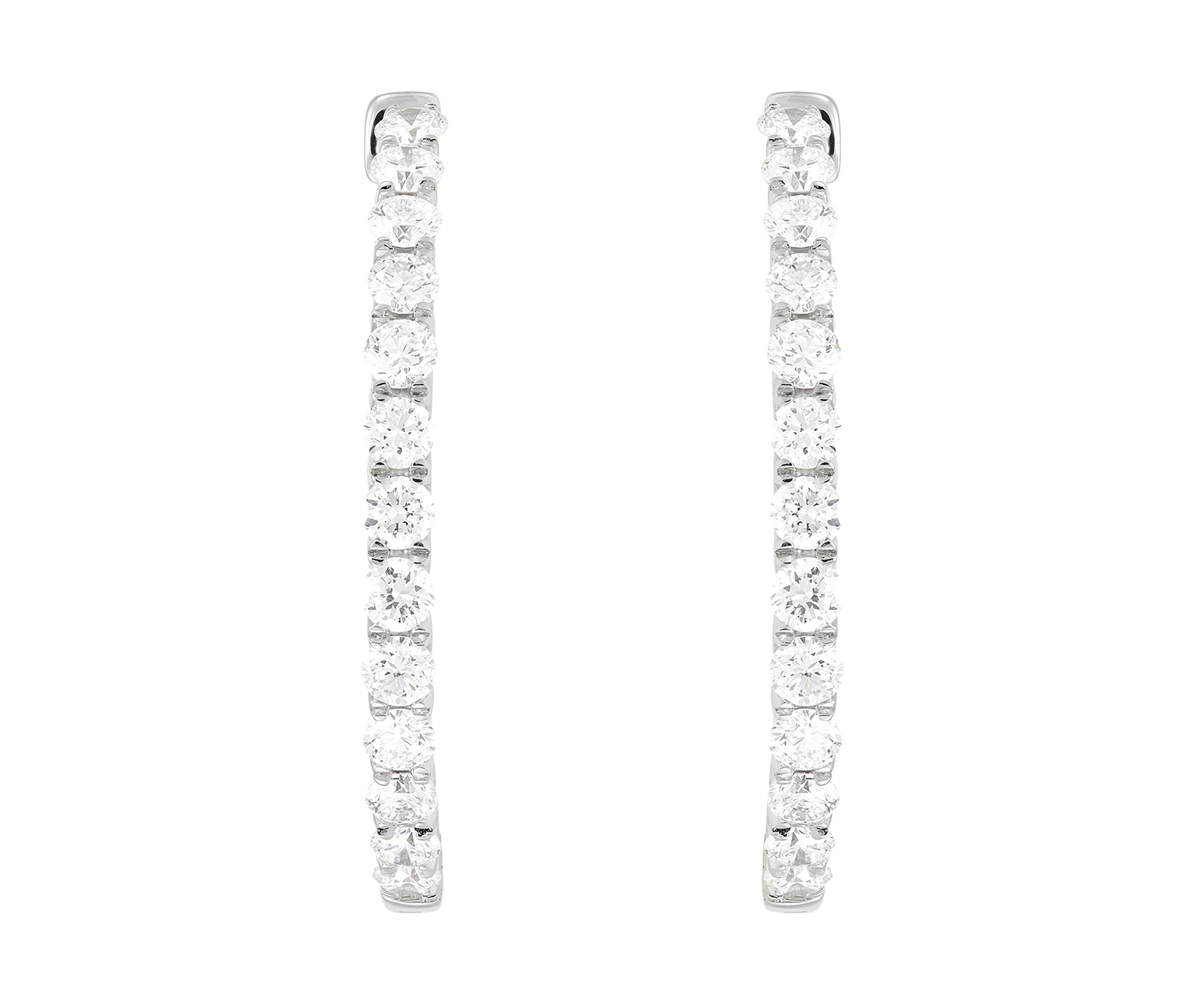  2 ct. t.w. Lab Created Diamond Earrings in 10K White Gold 