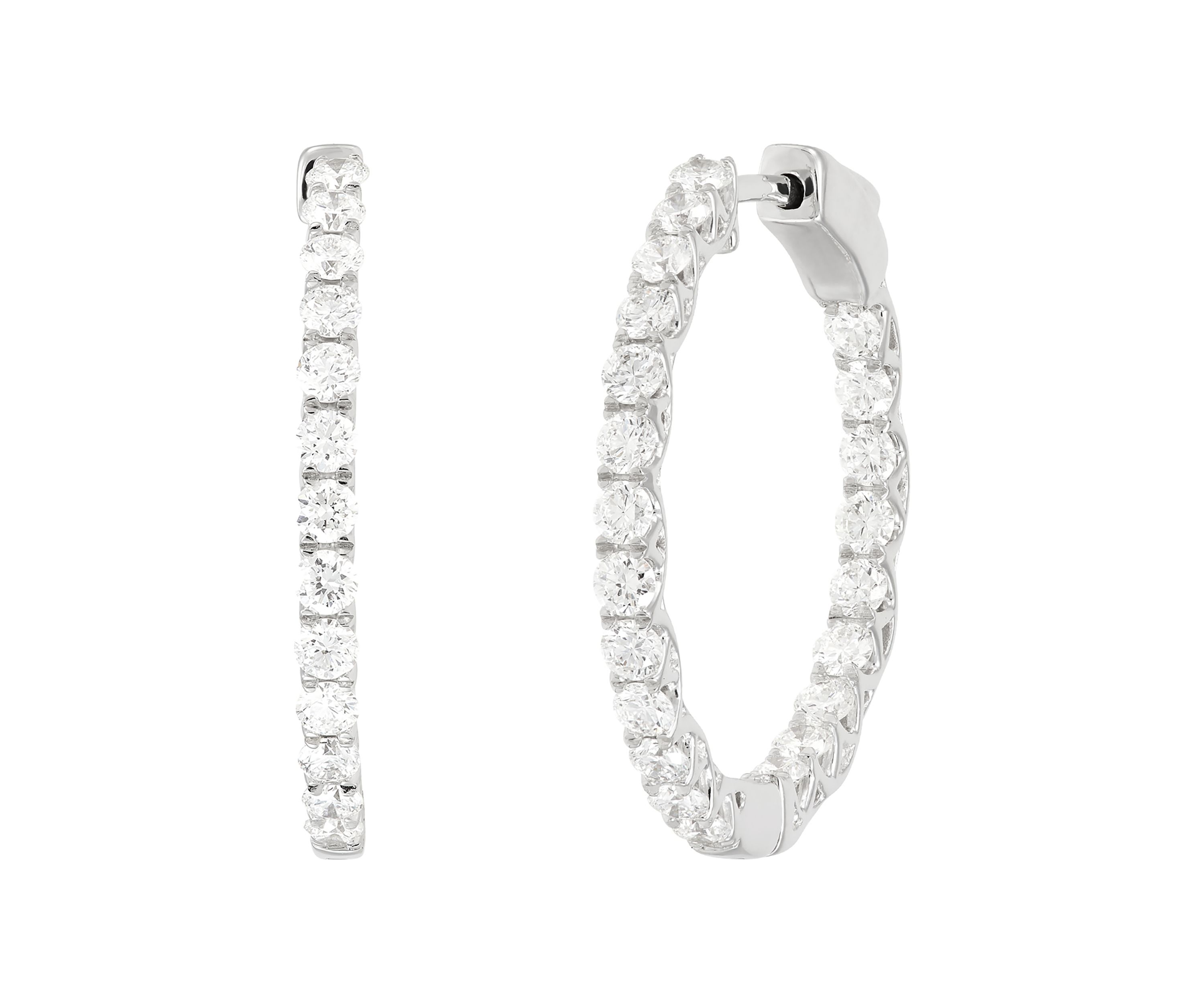  2 ct. t.w. Lab Created Diamond Earrings in 10K White Gold 