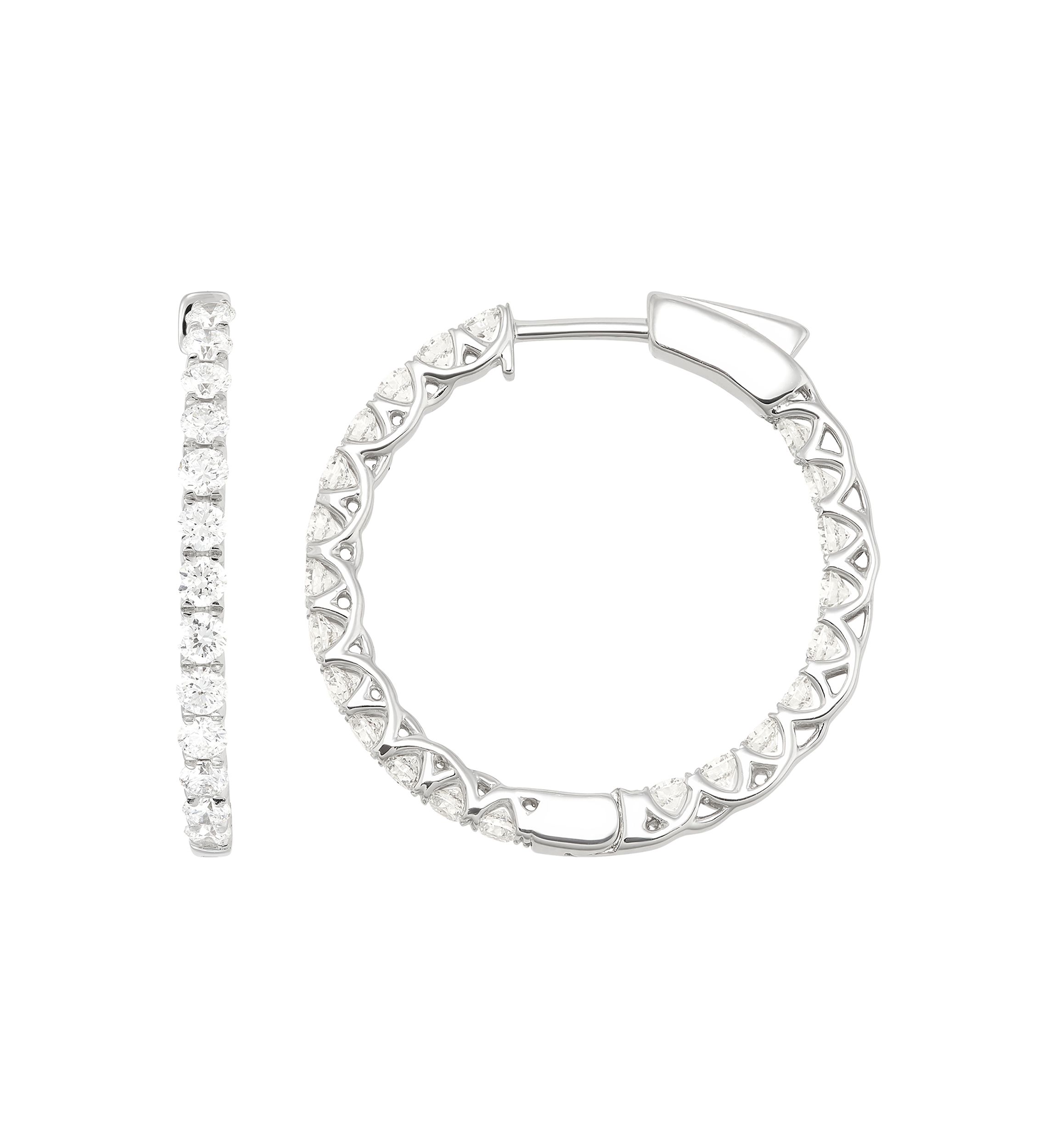  2 ct. t.w. Lab Created Diamond Earrings in 10K White Gold 