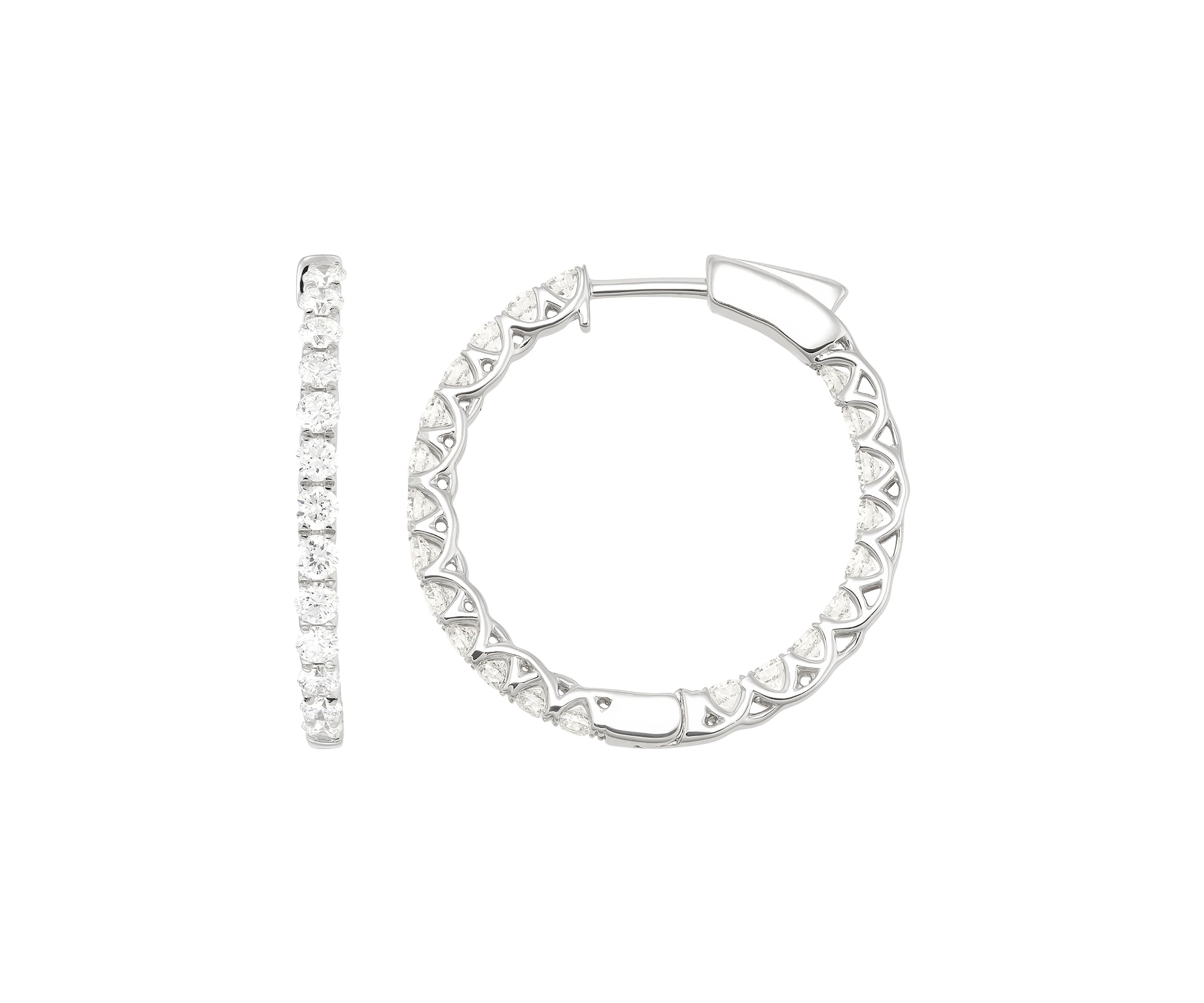  2 ct. t.w. Lab Created Diamond Earrings in 10K White Gold 