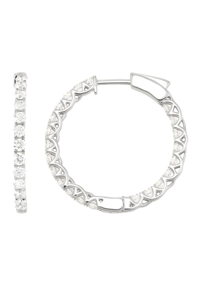  2 ct. t.w. Lab Created Diamond Earrings in 10K White Gold 