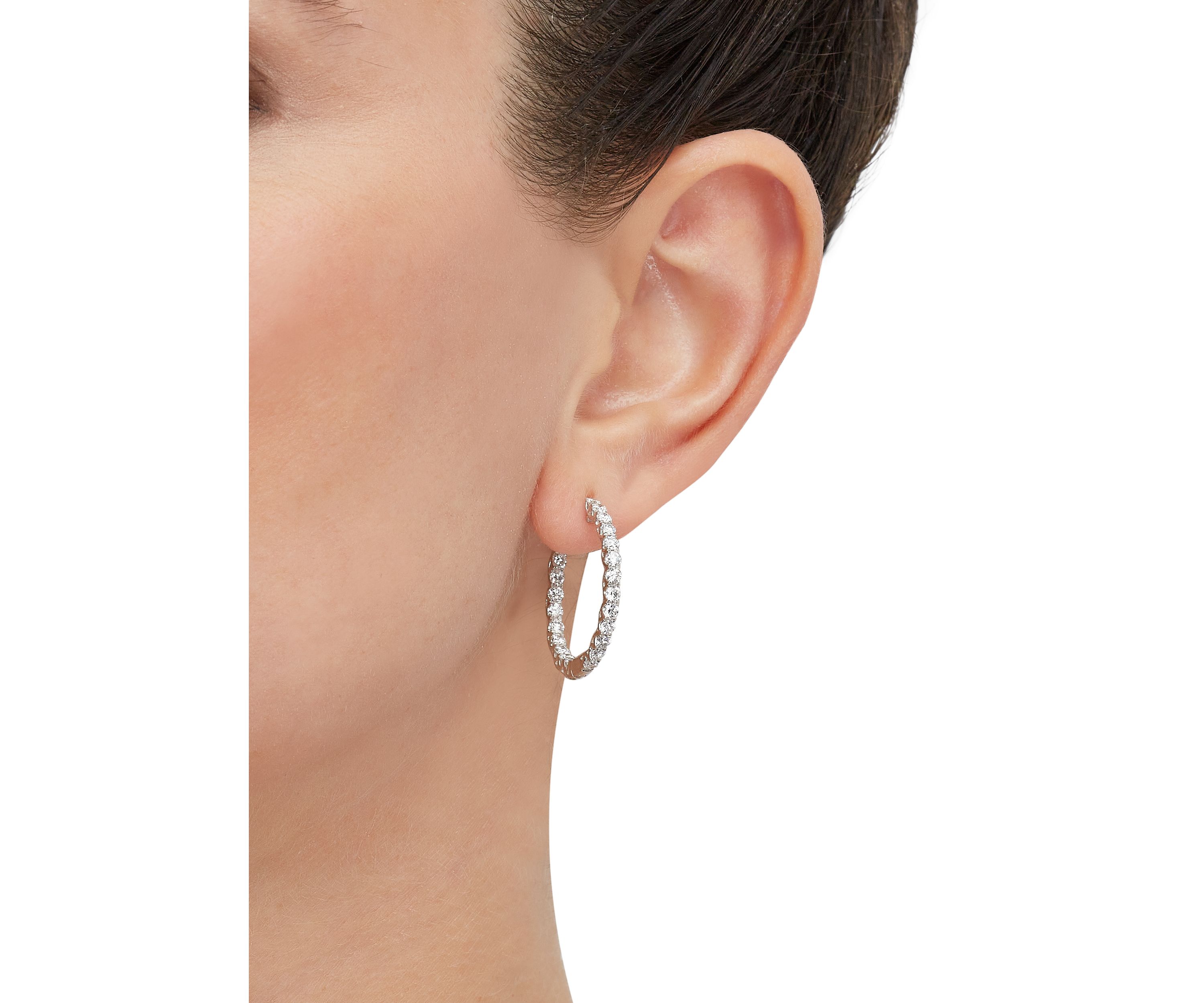  2 ct. t.w. Lab Created Diamond Earrings in 10K White Gold 