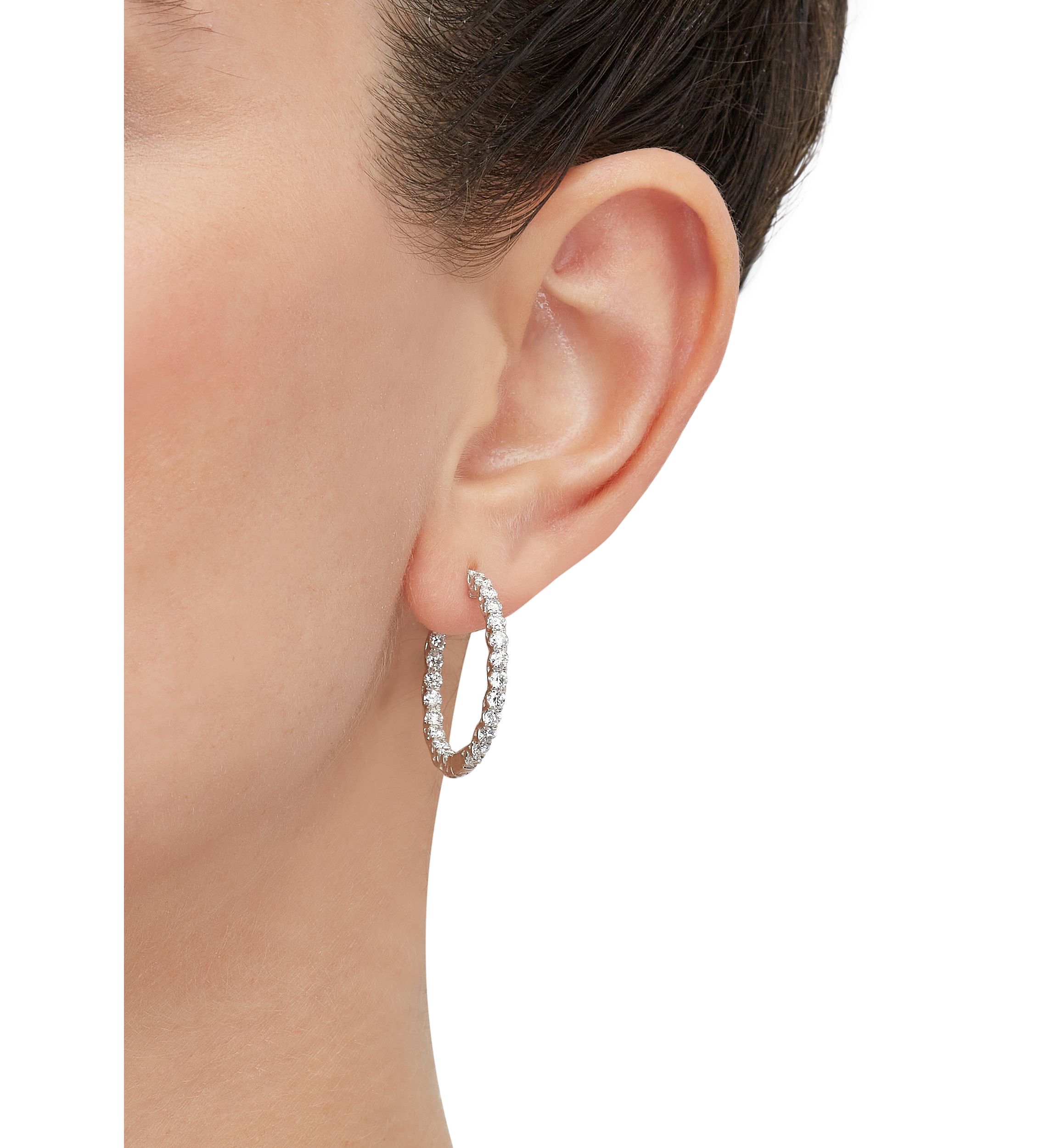 Lab Grown 2 ct. t.w. Diamond Earrings in Sterling Silver