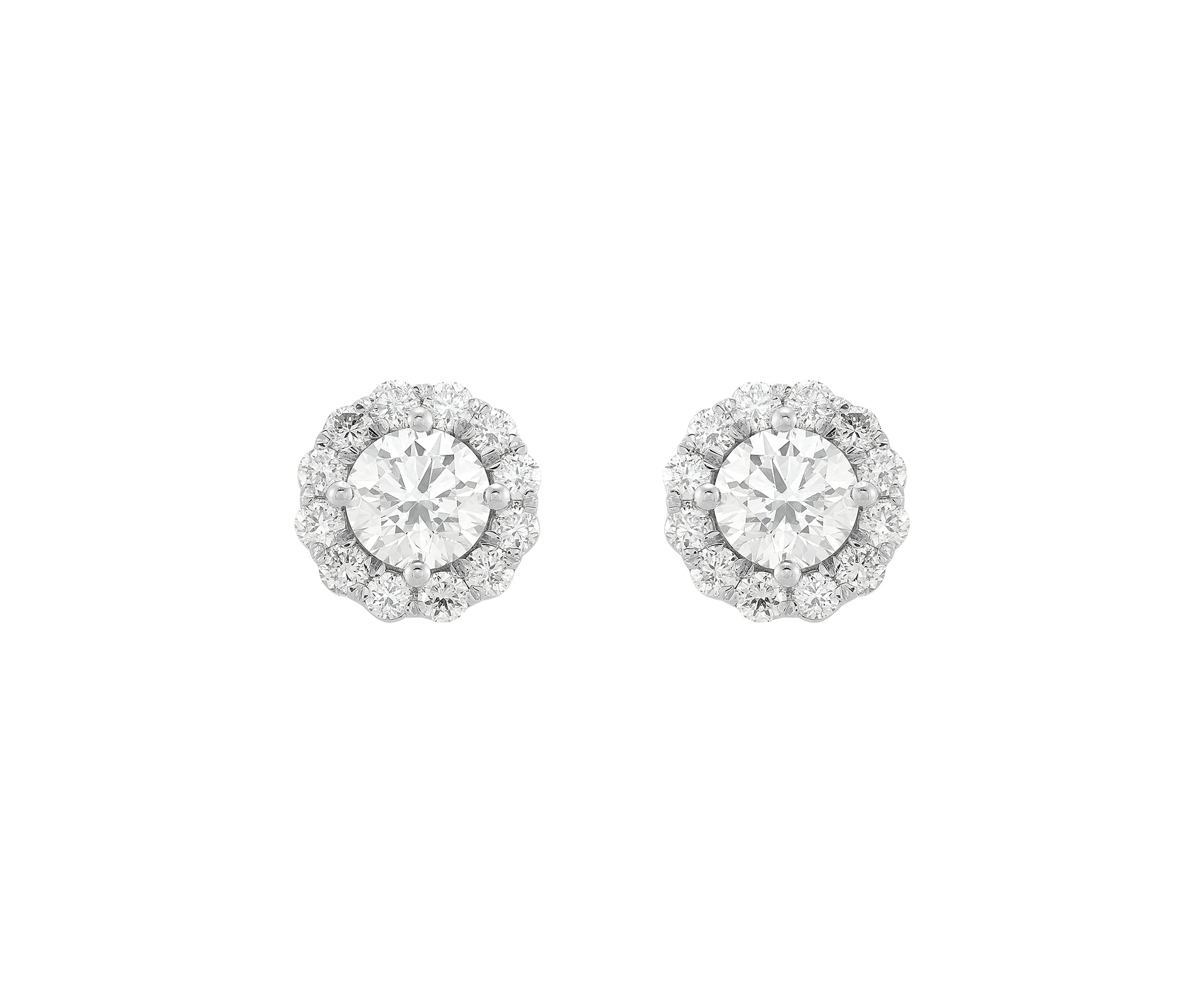 1 ct. t.w. Lab Created Diamond Earrings in 14K White Gold