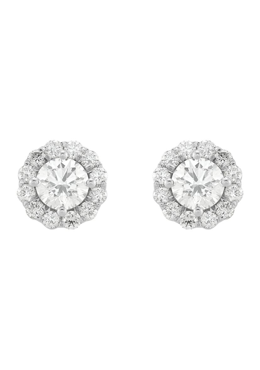1 ct. t.w. Lab Created Diamond Earrings in 14K White Gold