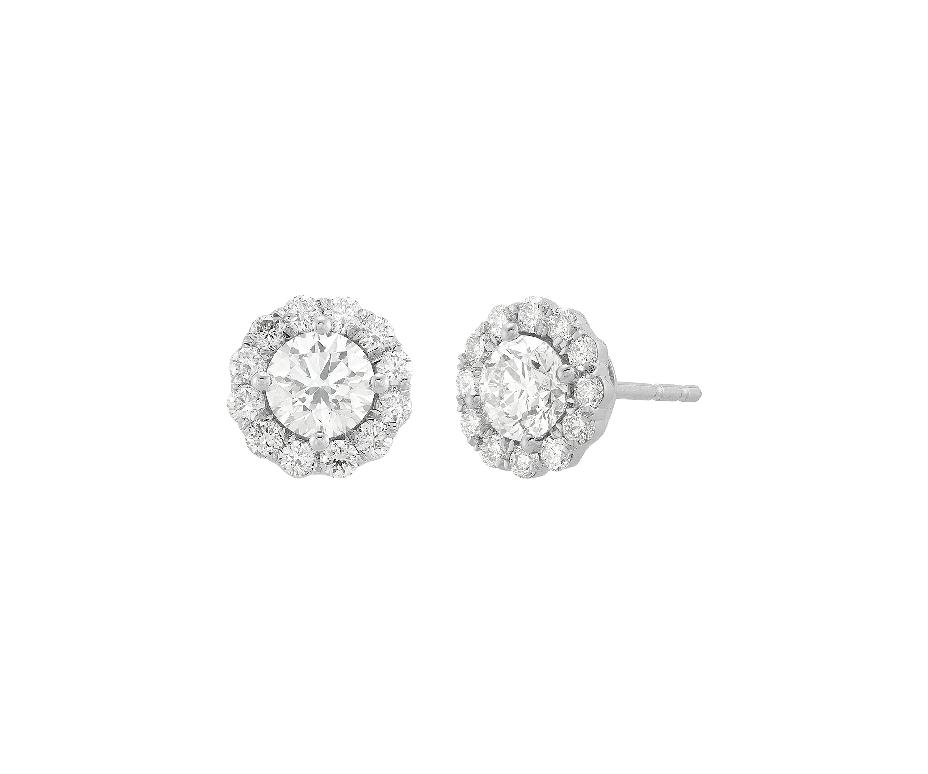 1 ct. t.w. Lab Created Diamond Earrings in 14K White Gold