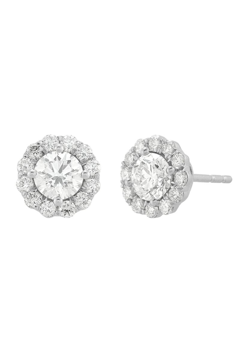 1 ct. t.w. Lab Created Diamond Earrings in 14K White Gold